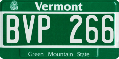 VT license plate BVP266