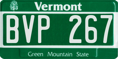 VT license plate BVP267