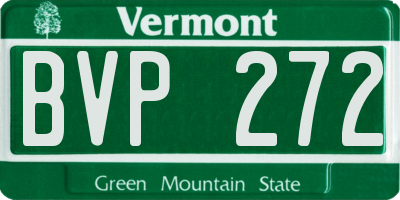 VT license plate BVP272