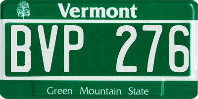 VT license plate BVP276