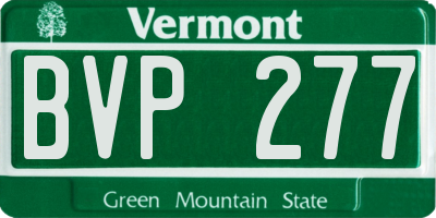 VT license plate BVP277