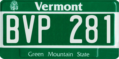 VT license plate BVP281