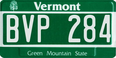 VT license plate BVP284
