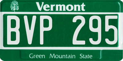 VT license plate BVP295