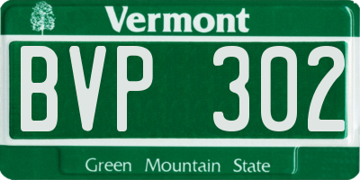VT license plate BVP302