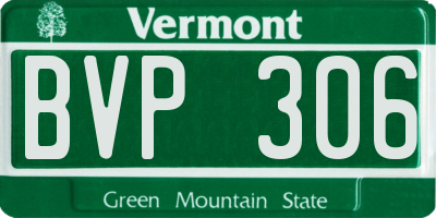 VT license plate BVP306