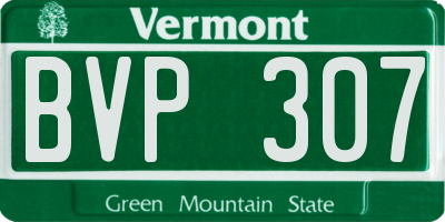 VT license plate BVP307