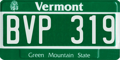 VT license plate BVP319