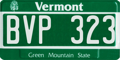 VT license plate BVP323