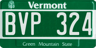 VT license plate BVP324