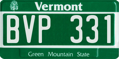 VT license plate BVP331