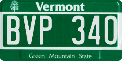 VT license plate BVP340