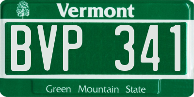 VT license plate BVP341