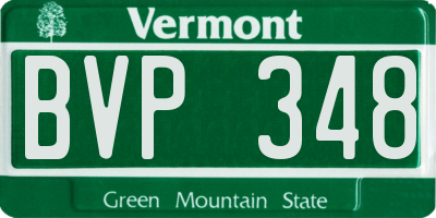 VT license plate BVP348