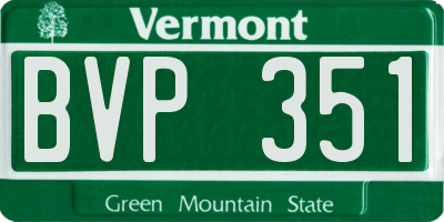 VT license plate BVP351