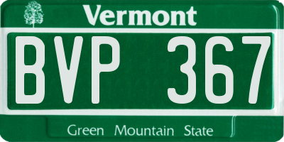 VT license plate BVP367