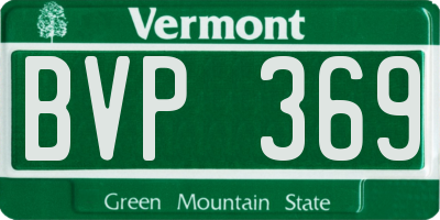 VT license plate BVP369