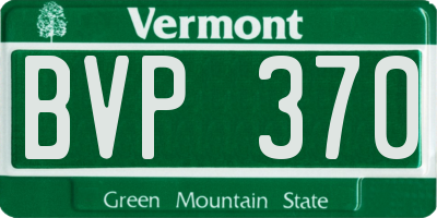 VT license plate BVP370