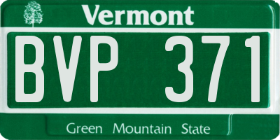 VT license plate BVP371