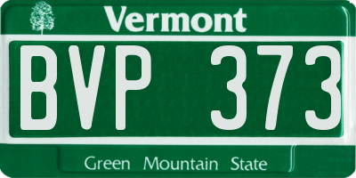 VT license plate BVP373