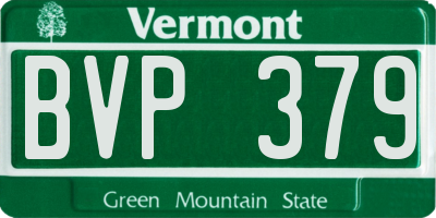 VT license plate BVP379