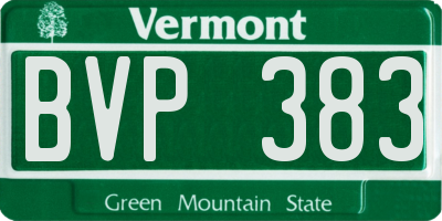 VT license plate BVP383