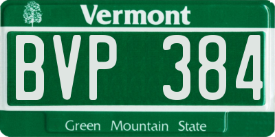 VT license plate BVP384
