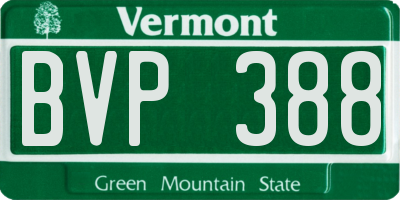 VT license plate BVP388