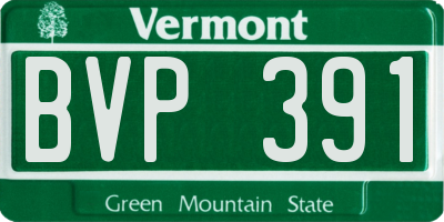 VT license plate BVP391