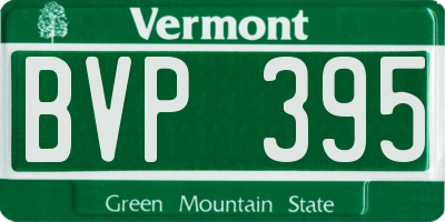 VT license plate BVP395