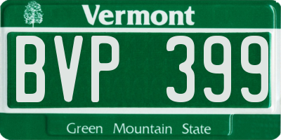 VT license plate BVP399