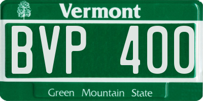 VT license plate BVP400