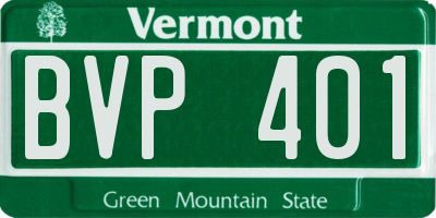VT license plate BVP401