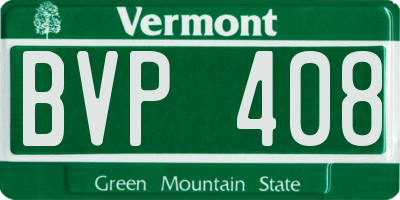 VT license plate BVP408