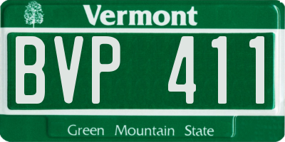 VT license plate BVP411