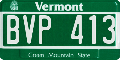 VT license plate BVP413