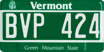 VT license plate BVP424