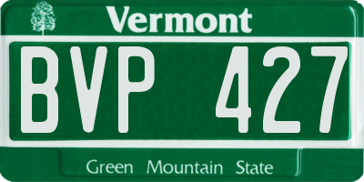 VT license plate BVP427