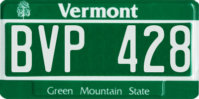 VT license plate BVP428