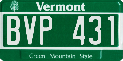 VT license plate BVP431