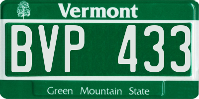 VT license plate BVP433