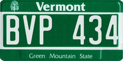 VT license plate BVP434