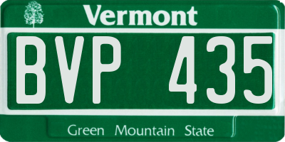 VT license plate BVP435