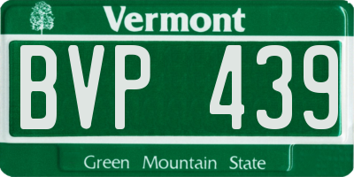 VT license plate BVP439