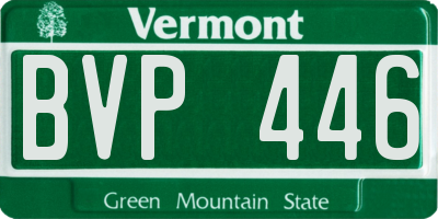 VT license plate BVP446