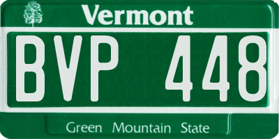 VT license plate BVP448