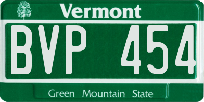 VT license plate BVP454