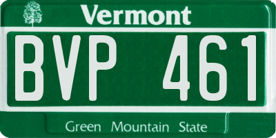 VT license plate BVP461