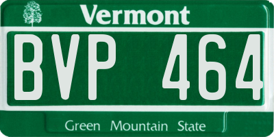 VT license plate BVP464