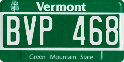 VT license plate BVP468